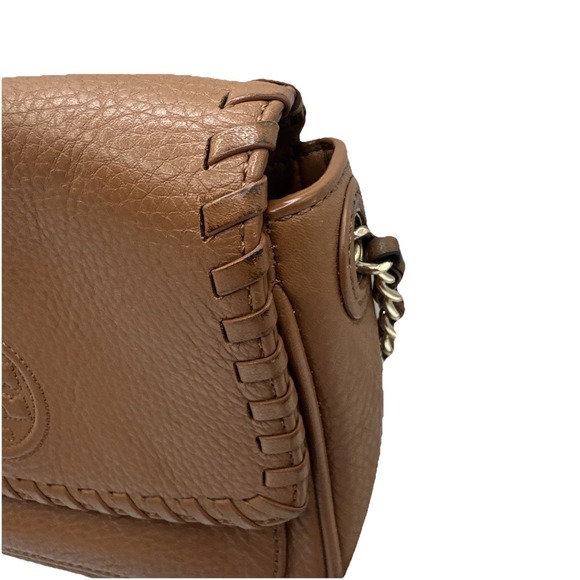 Tory Burch Marion Women's Leather Crossbody Bag Cognac Brown‎ - Picture 5 of 15